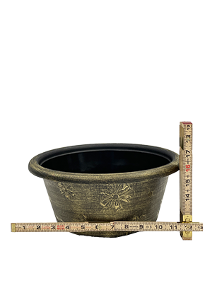 12" Sunflower Bowl - Black/Gold Brushed