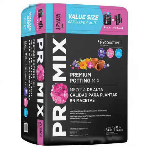 PRO-MIX Ultimate Premium Potting Mix w/ MYCOACTIVE - 2 cu ft compressed