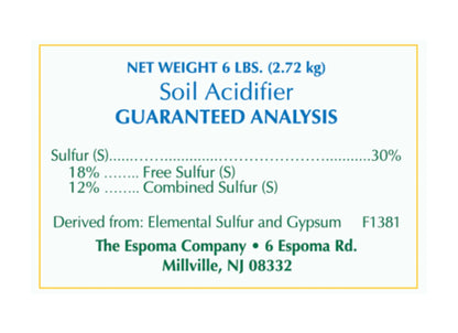 Espoma Soil Acidifier - 6lb Bag